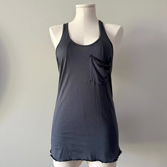Aritzia Wilfred Tank Top Blue Womens Size XS Front Pocket Relaxed Fit - Picture 1 of 6